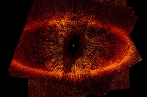 The Eye of Sauron was discovered in space with using a powerful device