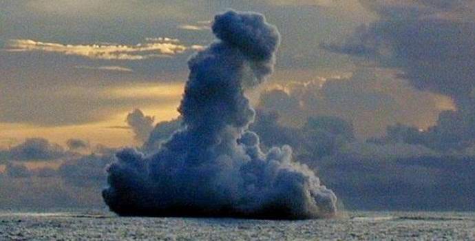 Sharks have chosen the crater of an active underwater volcano