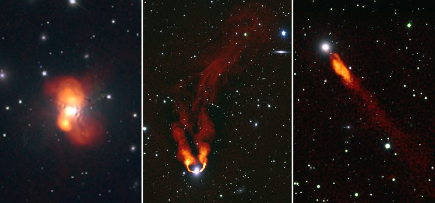 Astronomers have photographed galaxies that look like flames burning in the dark 