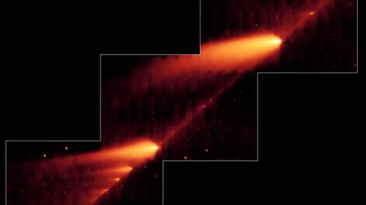 Astronomers have recorded the decay of a comet flying past the Earth 