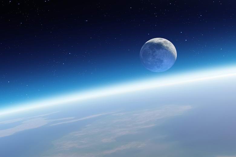 The atmosphere of the Earth, it turns out, extends far beyond the moon