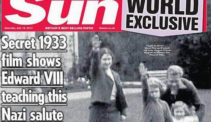 British journalists published a photo with a Nazi salutation of the royal family