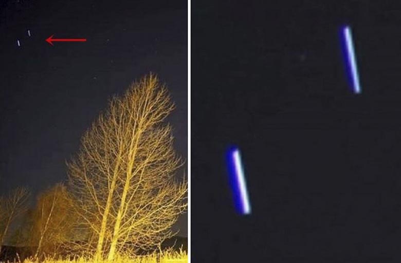 Cylindrical UFOs hit the camera lens of a professional photographer in Norway