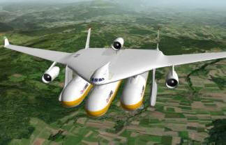 Clip-Air - an airplane that carries wagons across the sky