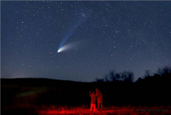 Spirits travel on comets and meteorites