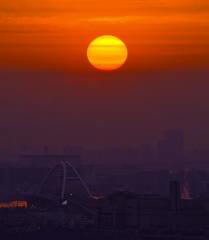 A giant spot in the sun is visible to the naked eye