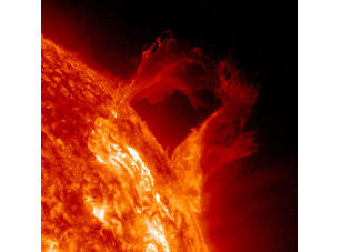 The graceful eruption in the sun was captured by NASA's spacecraft