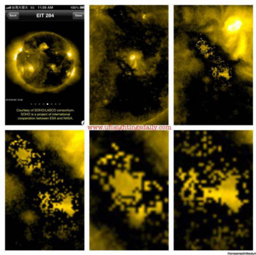 Alien structure in the sun