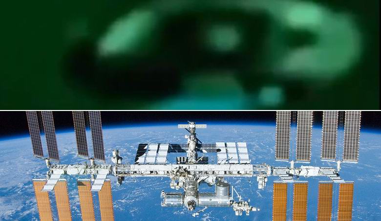 The ISS camera caught a metal disk flying over the Earth