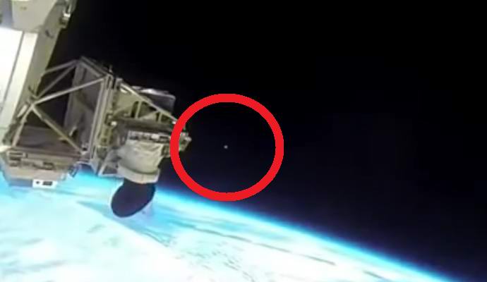 The ISS camera recorded