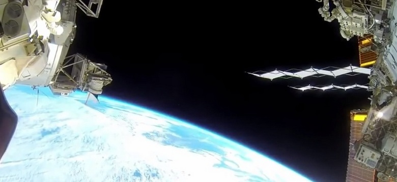 The ISS camera spotted an unidentified object flying at high speed