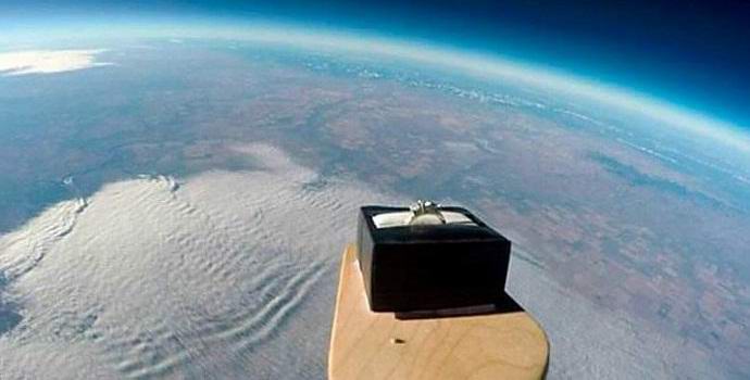 The Canadian sent an engagement ring into space