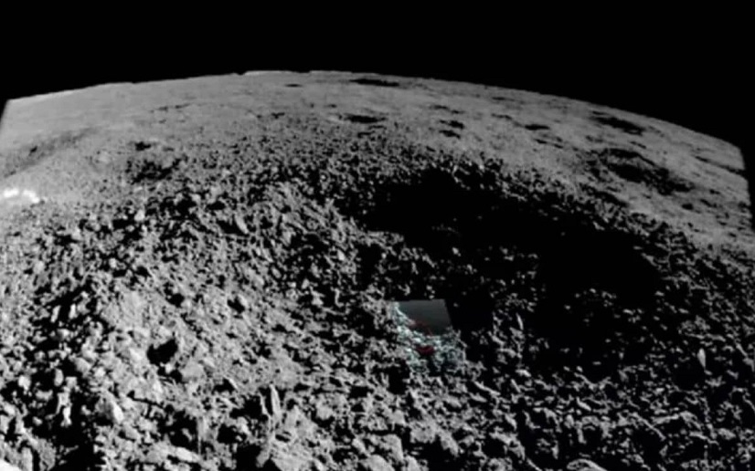 The Chinese lunar rover took new pictures of an obscure substance on the far side of the moon.