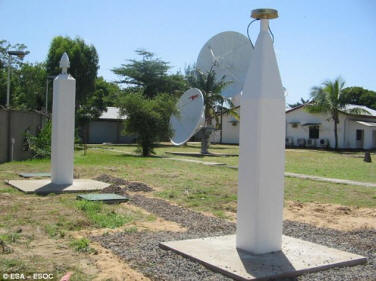 Monitor station based in Malindi, Kenya: The station's task is to pick up GPS signals more accurately than usual and take note of signal delays or scintillations to observe disturbances in the ionosphere
