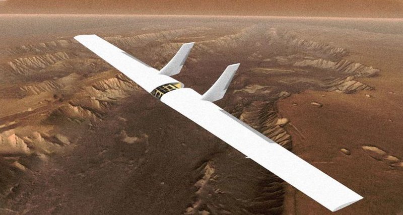 The winged glider will help to study Mars more thoroughly.