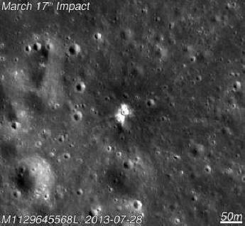 A new crater opened on the moon