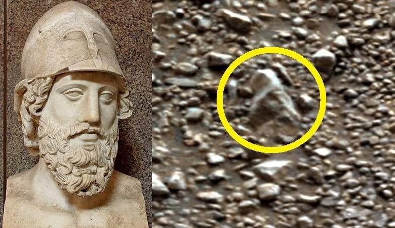 The head of an ancient Roman statue was found on Mars