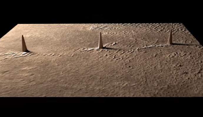 Mysterious towers discovered on Mars