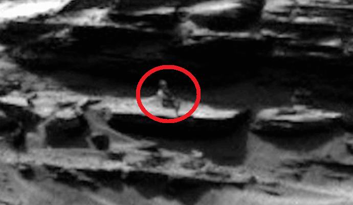 A humanoid sitting in an armchair was discovered on Mars