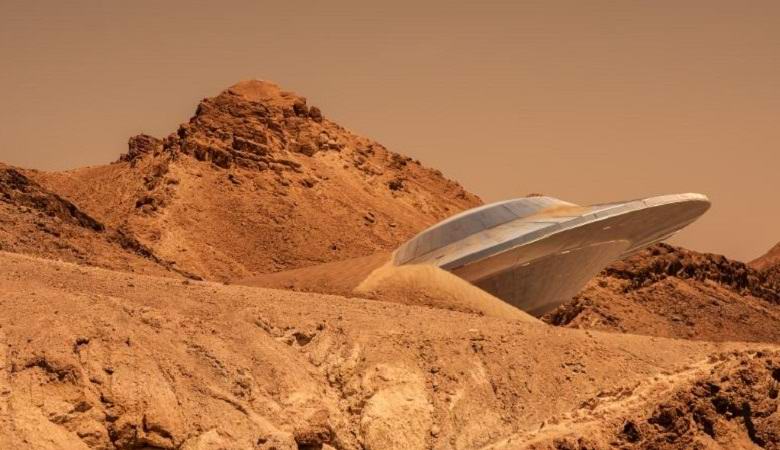 Found on a Martian photograph