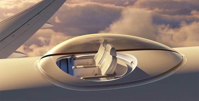 Transparent domes for visibility will appear on passenger aircraft