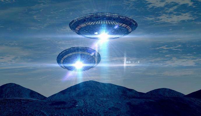 The video captured the dance of two UFOs