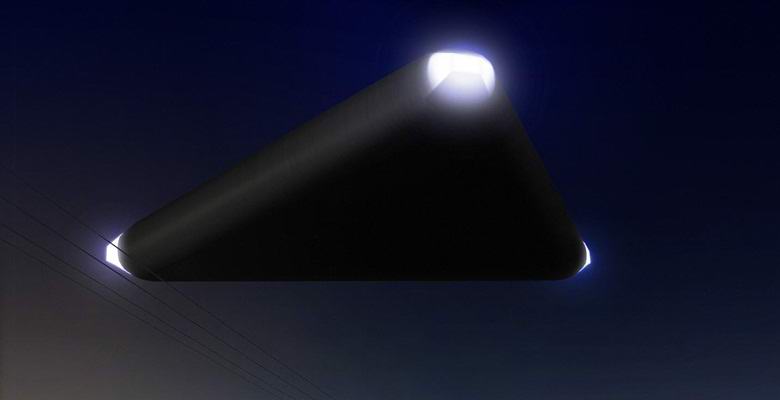 A triangular UFO materialized over France