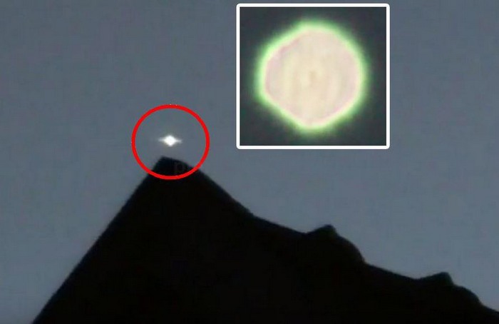 A huge plasma ball appeared above the mountain peak