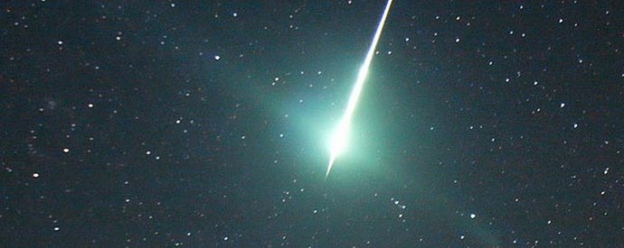 A meteor flew over Lake Baikal