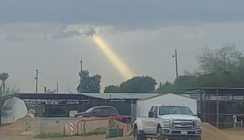 A mysterious ray of light arose over Texas.