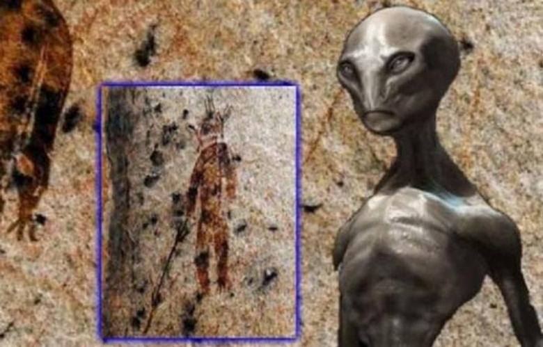 Rock paintings - petroglyphs prove contacts of ancient people with aliens