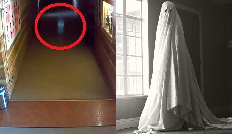 Something strange got on the surveillance camera in a Spanish school