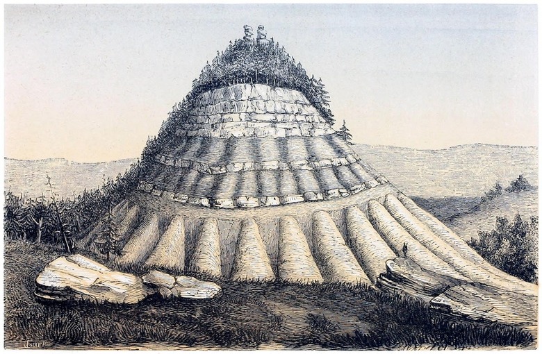 An unusual pyramid that once stood in Mexico