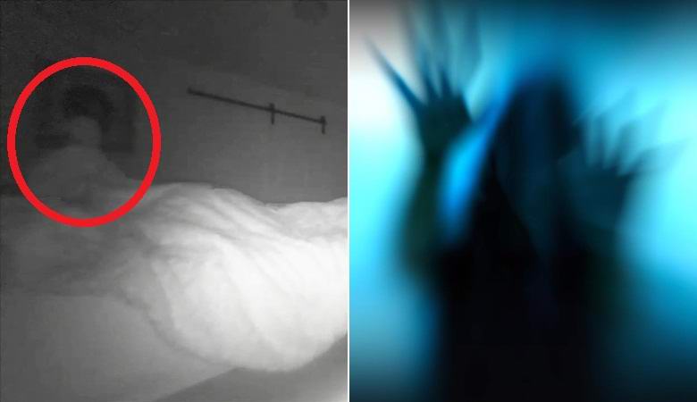 An incomprehensible figure lifted a blanket on the man’s bed and disappeared into the air.