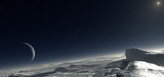 New Horizons Above Pluto's Surface