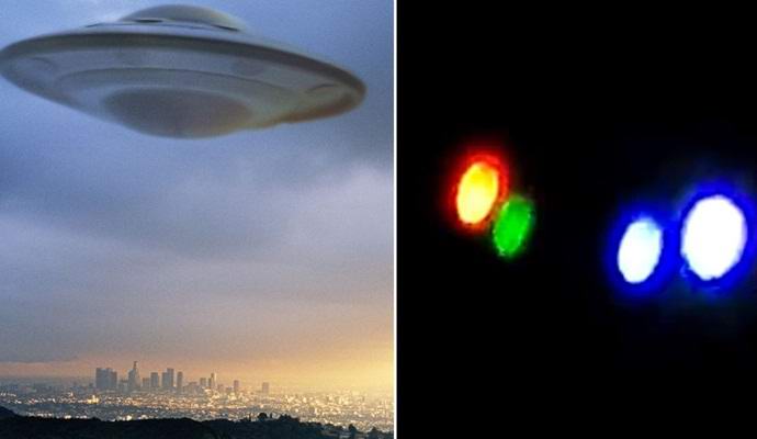 UFO with multi-colored lights broke a woman's phone