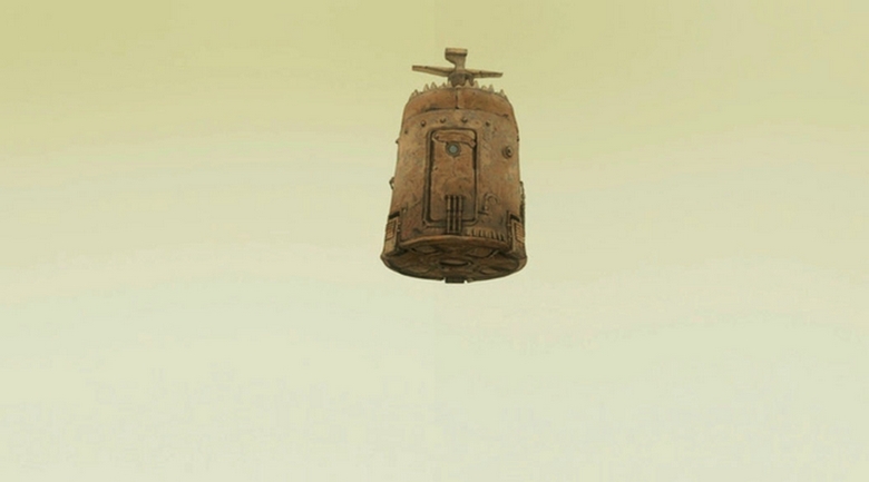 UFO in the form of a flying stupa from the movie