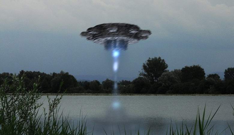 UFO pumped water from a Swedish lake at night