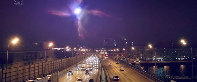 Night sky with space objects close to the Earth by the imagination of an animator