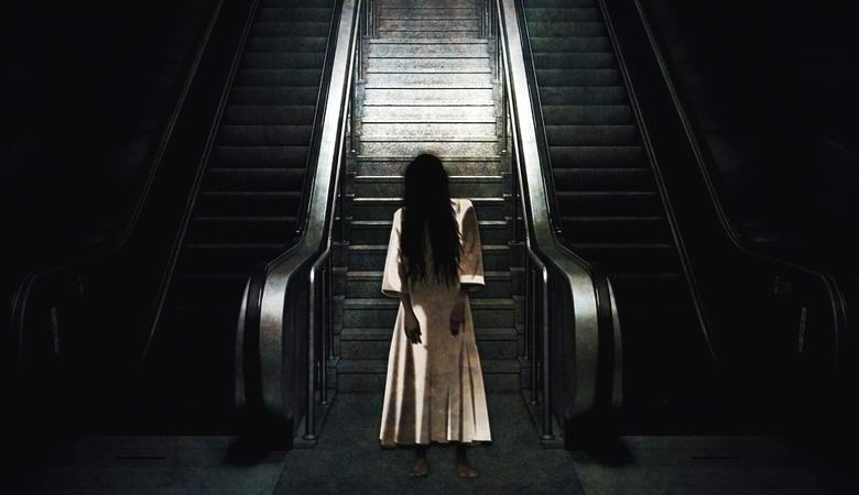 The night guard captured a ghost on an escalator