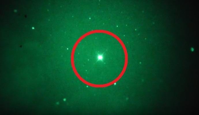 The Norwegian shot a strange pulsating object in the sky