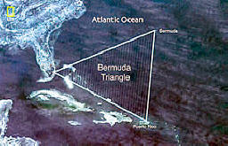 The Bermuda Triangle area is known for anomalies that are thought to be caused by the action of the magic crystal.
