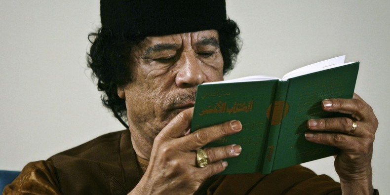 About the wise and noble Gaddafi put in a word