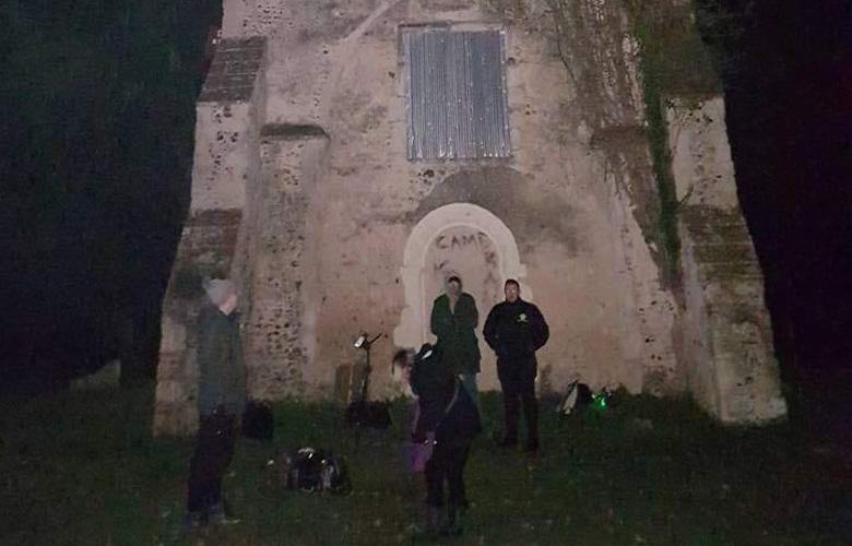 Ghostbusters capture strange voices and lights in an abandoned church