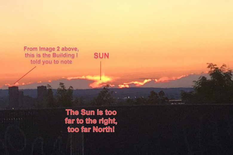 The axis of the earth is shifting - the sun is setting at all there ...