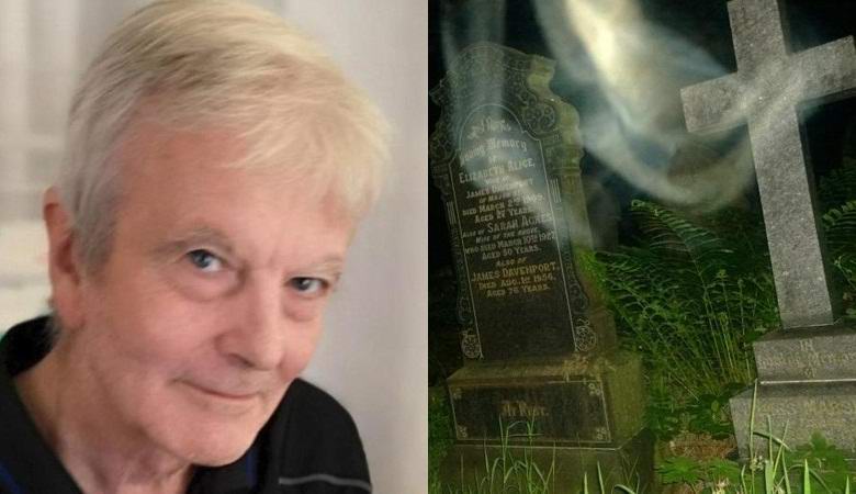 A senior citizen captures something strange in a night cemetery