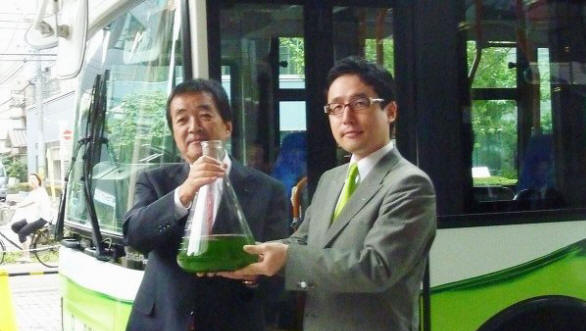 The world's first algae-fueled bus to ride in Japan