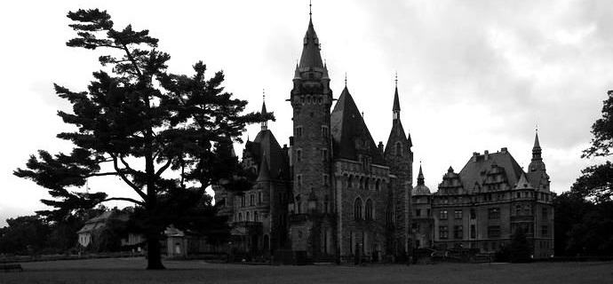 A ghost wanders around a Polish castle