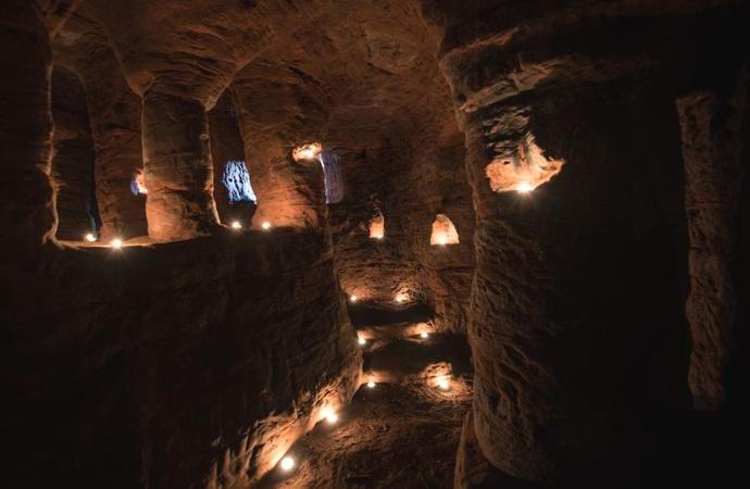 Under the ground found the ancient temple of the Templars