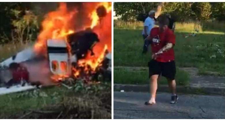 Teen miraculously escaped from a crashed burning plane